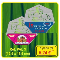 Plaque alu perforée brossé évidée num - Réf. PAL 3